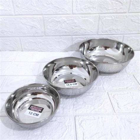 Jual Rosh Priya Bowl Mangkok Stainless Ceper Kukus Pet Food Cm