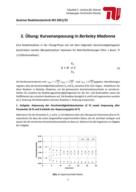 Ue Rt Aufgabenblatt Fakultt Ii Institut F R Chemie