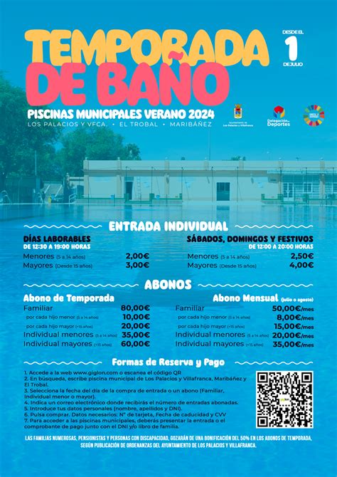 VENTA DE ENTRADAS Abono Temporada Piscina Municipal Los Palacios Y