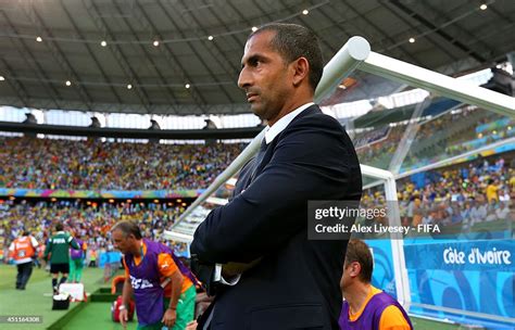 Head Coach Sabri Lamouchi Of The Ivory Coast Looks On Prior To The