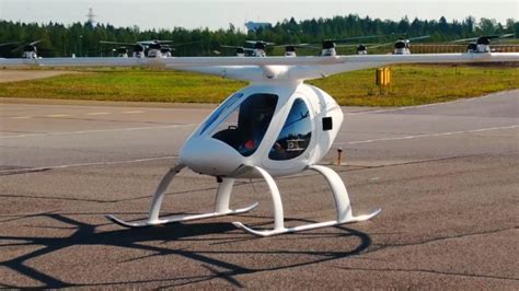 Volocopter 2X Air Taxi Drone Flying at International Airport