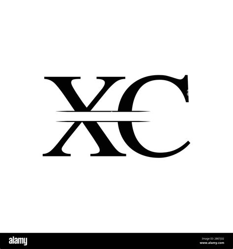 Creative Letter Xc Logo Vector Con Colores Negros Resumen Dise O De