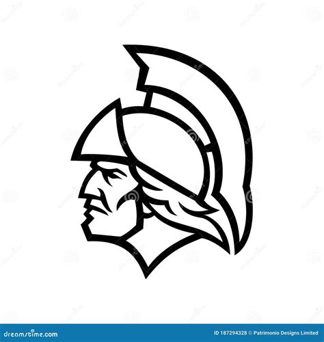 Achilles Greek Hero Mascot Vector Illustration | CartoonDealer.com #117765874