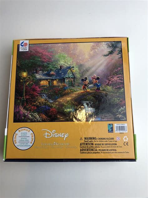 New Thomas Kinkade Disney Puzzle Mickey Minnie At Cottage Pcs