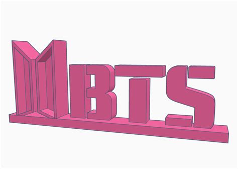 Free STL file BTS Logo 🎵・Template to download and 3D print・Cults