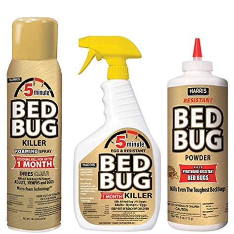 Harris 5 Minute Bed Bug Killer Value Bundle Kit 32oz Liquid Spray