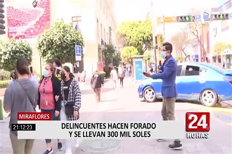 Miraflores Delincuentes Hacen Forado En Tiendas Y Roban Dinero Y