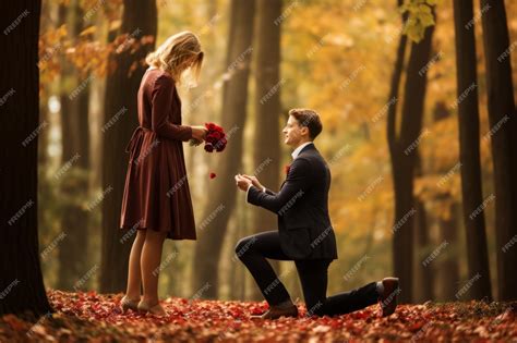 Premium Photo Man Asking His Girlfriend To Marry Him On Bended Knee