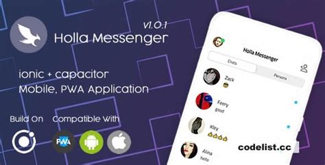 Holla Messenger v1.0.1 - Ionic 6 - Pwa Mobile App » Premium Scripts ...