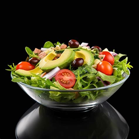 Premium Ai Image Fresh Salads In Bowl Generative Ai