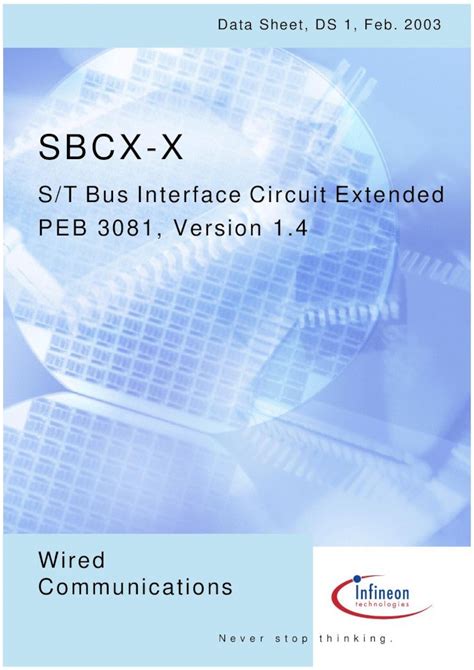 Pdf Sbcx X Digi Key Sheets Infineon Pdfs Peb Pdf Never Stop