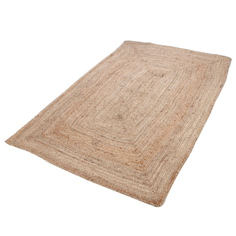 Alfombra de yute de salón rectangular fibra natural ecológica