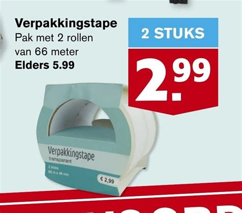 Verpakkingstape Pak Met 2 Rollen Aanbieding Bij Hoogvliet