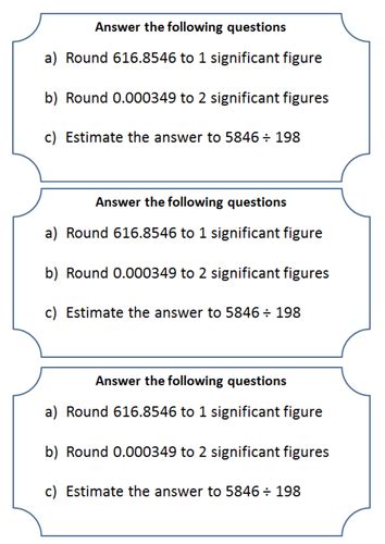 Rounding To Significant Figures And Estimating Teaching Resources