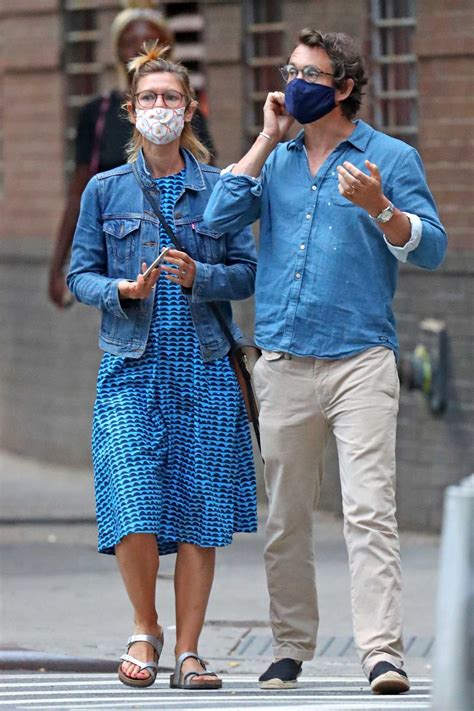 Claire Danes in a Blue Dress Was Seen Out with Her Husband Hugh Dancy in New York 07/01/2020 ...