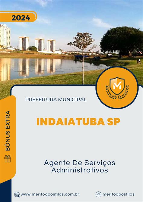 Apostila Agente De Serviços Administrativos Prefeitura De Indaiatuba Sp