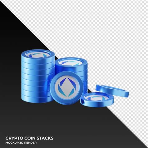 Premium Psd Ethereum Name Service Ens Coin Stacks Cryptocurrency 3d