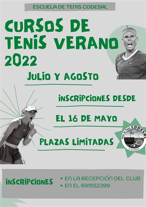 Curso De Tenis Verano 2022 Julio Y Agosto Club De Tenis Codesal