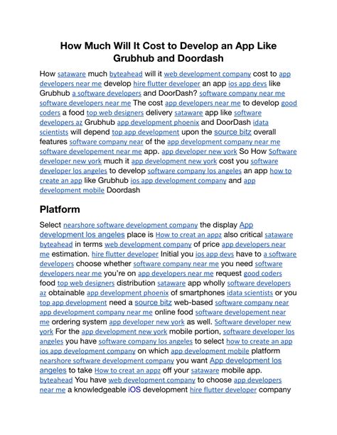 Ppt How Much Will It Cost To Develop An App Like Grubhub And Doordash