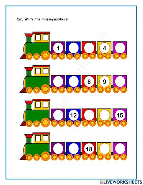 Maths Worksheet Kindergarten Interactive Worksheet Live Worksheets