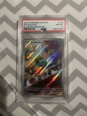 Bulbasaur 143 142 Stellar Crown Illustration Rare PSA 8 NM Mint Pokemon