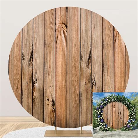 Amazon Laeacco X Ft Rustic Wood Round Backdrop Cover Vintage