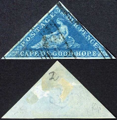 Cape Of Good Hope Sg2 4d Deep Blue On Blued Paper Cat 300 Pounds