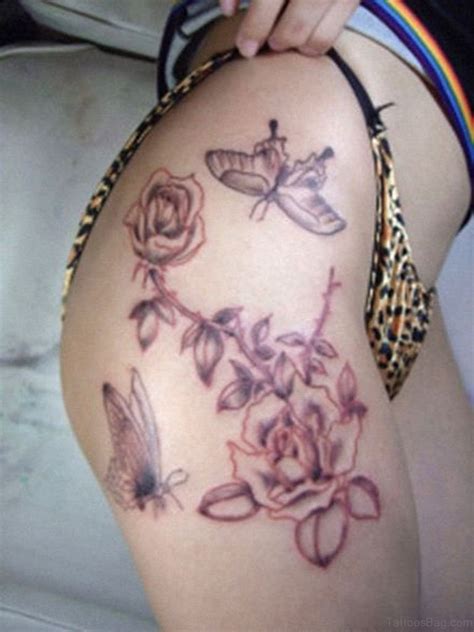 71 Pretty Butterfly Tattoos On Thigh Tattoo Designs