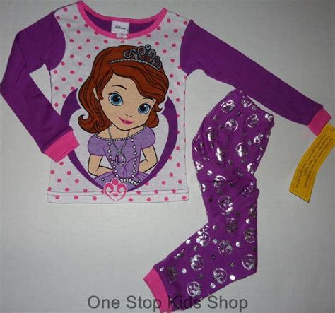 Sofia The First Girls 2t 3t 4t 5t Pjs Set Pajamas Shirt Pants Disney