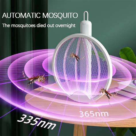 Rechargeable Electric Mosquito Fly Swatter Zapper Racket Bug Insect Killer Lamp Ebay