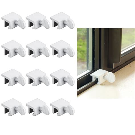 12 X White Sliding Window Locks Easy Installation High Security Lock