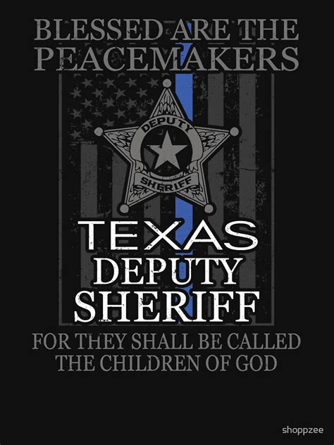 Texas Sheriff Deputy Prayer Sheriff Deputy Ts T Shirt By Shoppzee