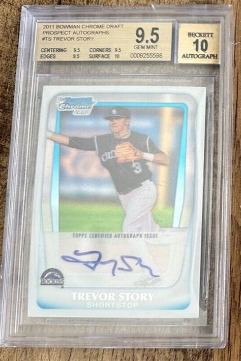 Bowman Chrome Draft Prospect Autographs Ts Trevor Story Bgs