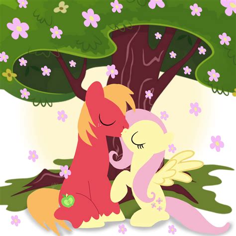 Safe Artist Mlplary Big Macintosh Fluttershy Earth Pony