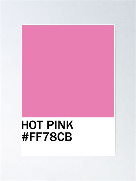 "Hot Pink color with Hex code" Poster by dylano1803 | Redbubble