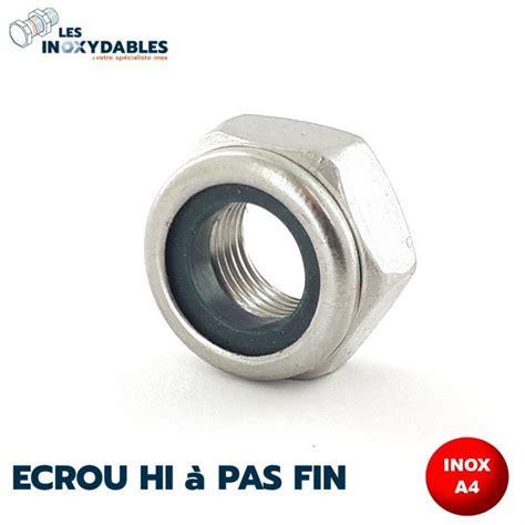 ECROU FREIN HEXAGONAL HI INOX A4 DIN 985 LES INOXYDABLES