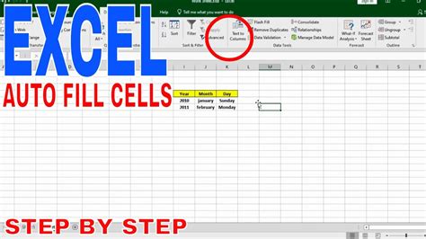 How To Auto Fill Cells In Excel Youtube