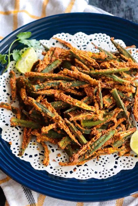 Air Fryer Okra Kurkuri Bhindi Recipe Masalachilli