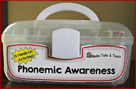 Phonemic Awareness Activities On The Go Make Take And Teach