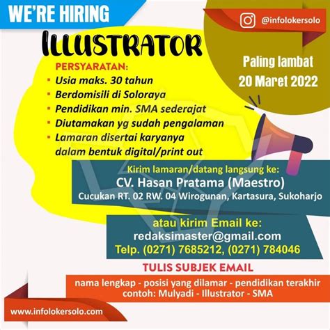 Lowongan Kerja 2022 Illustrator CV Hasan Pratama Di Solo INFO LOKER SOLO