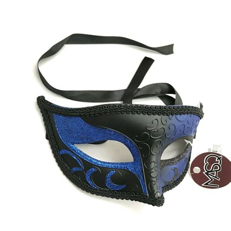 Black And Blue Masquerade Masks For Men