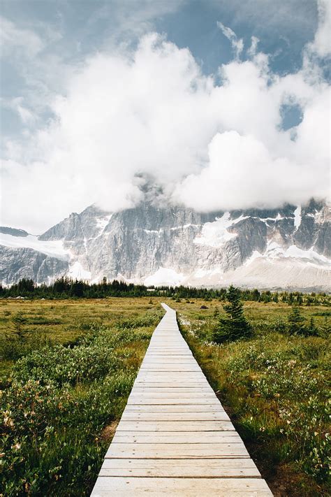 Hiking Path On A Mountain Ridge Rocks Sundown Paths Mountains HD