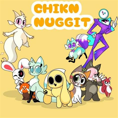 An Image Of Cartoon Characters With The Words Chik N Nuggt