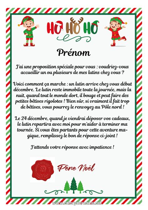 Lettre De Proposition Accueil Lutin Farceur