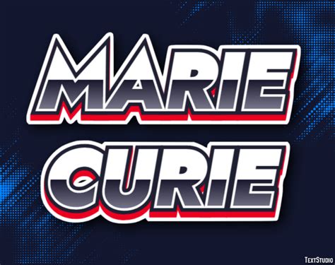 Marie Curie Text Effect and Logo Design Celebrity