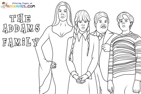 Desenhos da Família Addams para Colorir