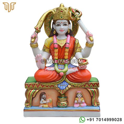 Multicolor Goddess Santoshi Mata Statue In Marble Santoshi Mata Idol