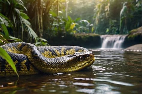 Premium Photo | Giant anaconda in amazon rainforest