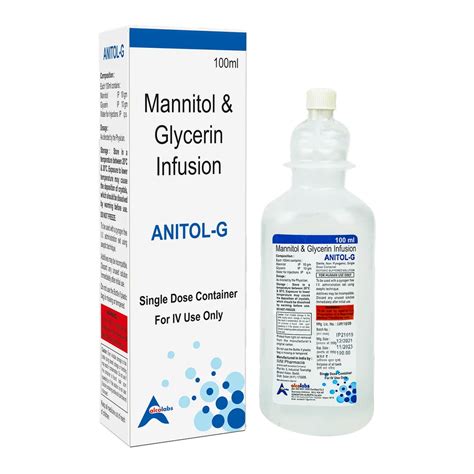 ANITOL G Mannitol And Glycerin Injection Packaging Type Glass Bottle