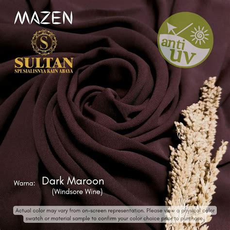 Jual Kain Abaya Sultan Indonesia Marzan Mazen Anti Uv Warna Lengkap